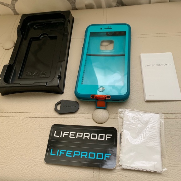 LifeProof iPhone 7Plus FRE Case in Teal/Orange - Picture 7 of 8